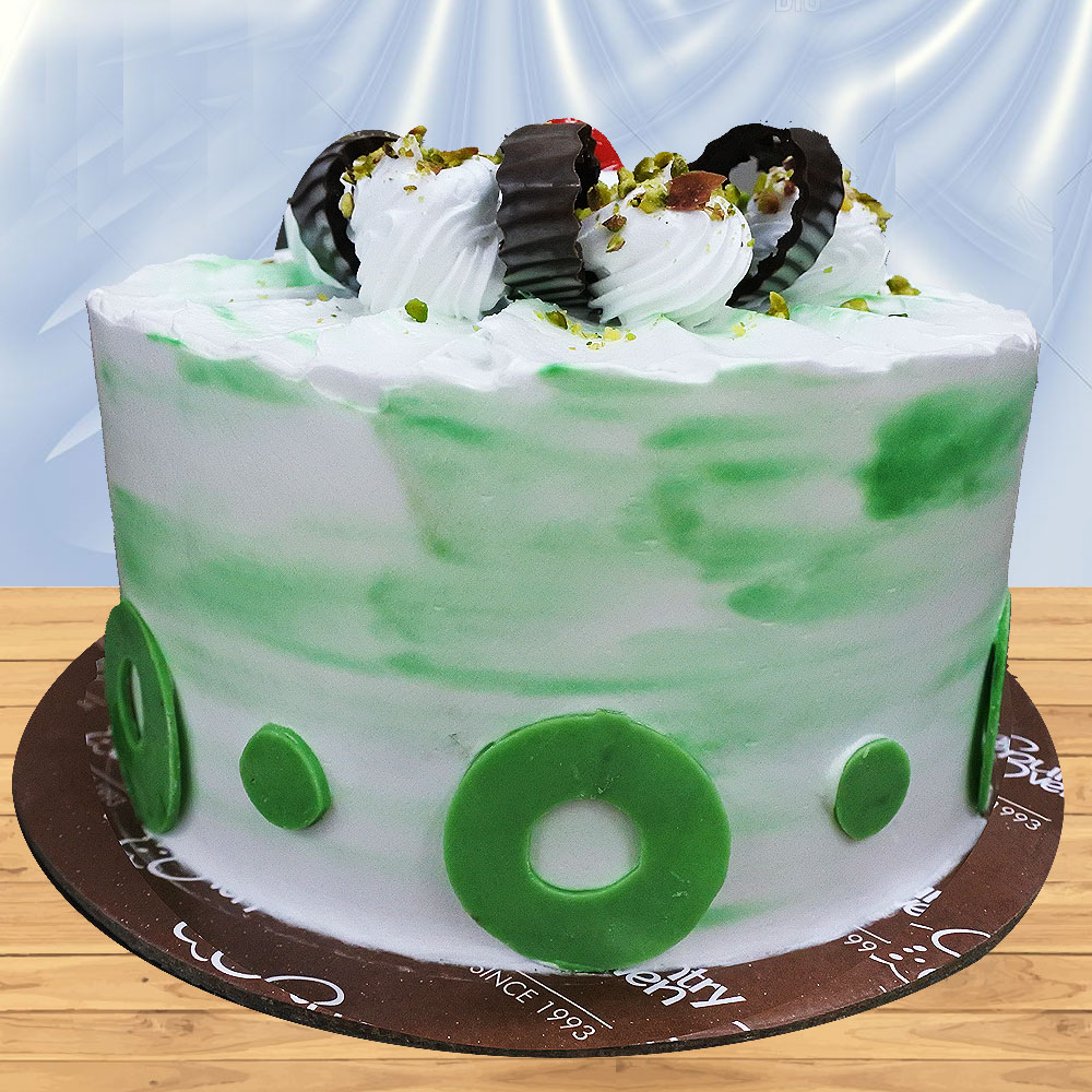 Send Delicious Pista Cream Cake Gifts To hyderabad